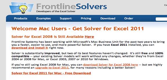 excel solver download for mac